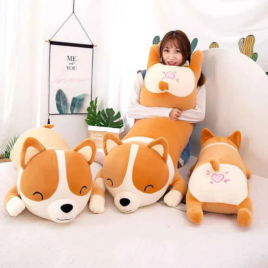 Giant Shiba Inu Plush Toy (23.6-47.2 in) - Cute Lying Dog Pillow Cushion Gift