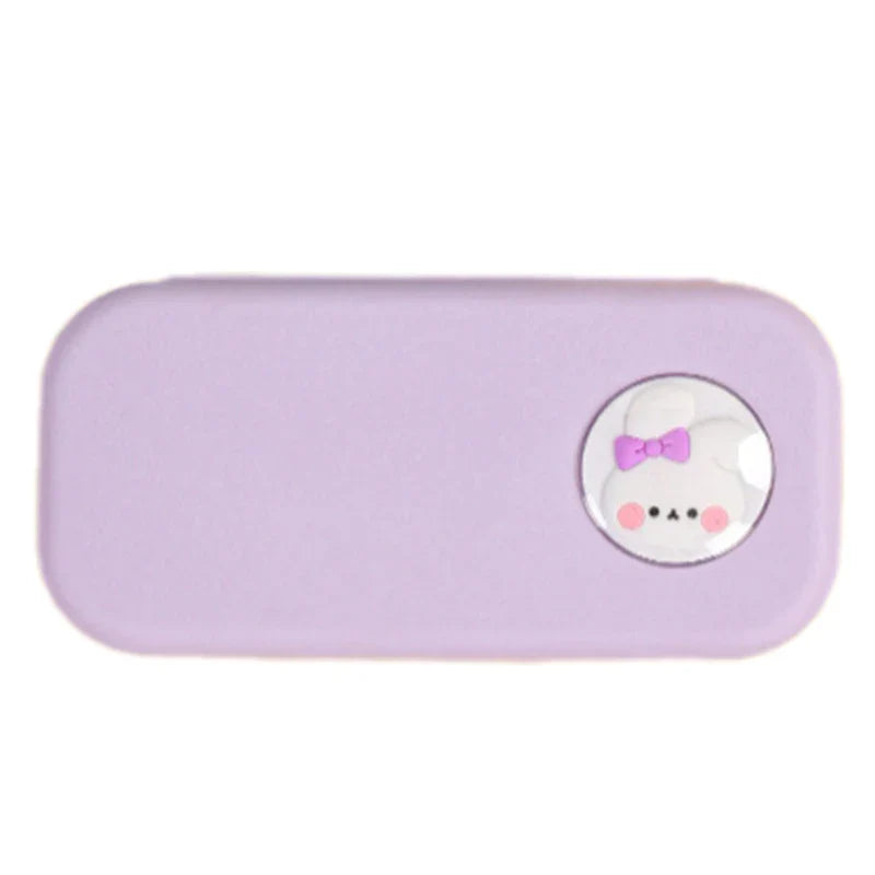Kawaii Pastel Animal Cuties Double Tiered Pencil Case