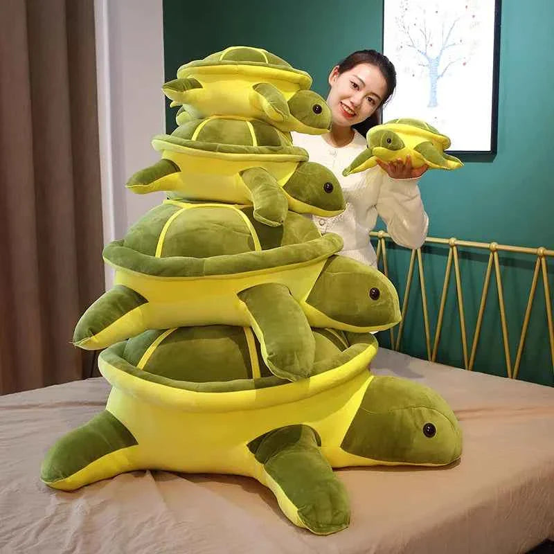 Kawaii Sea Turtle Plush Toy (13.8-21.7 in) - Soft Stuffed Animal Pillow Gift