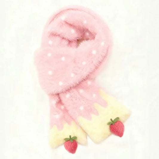 Strawberry Cake Plush Scarf